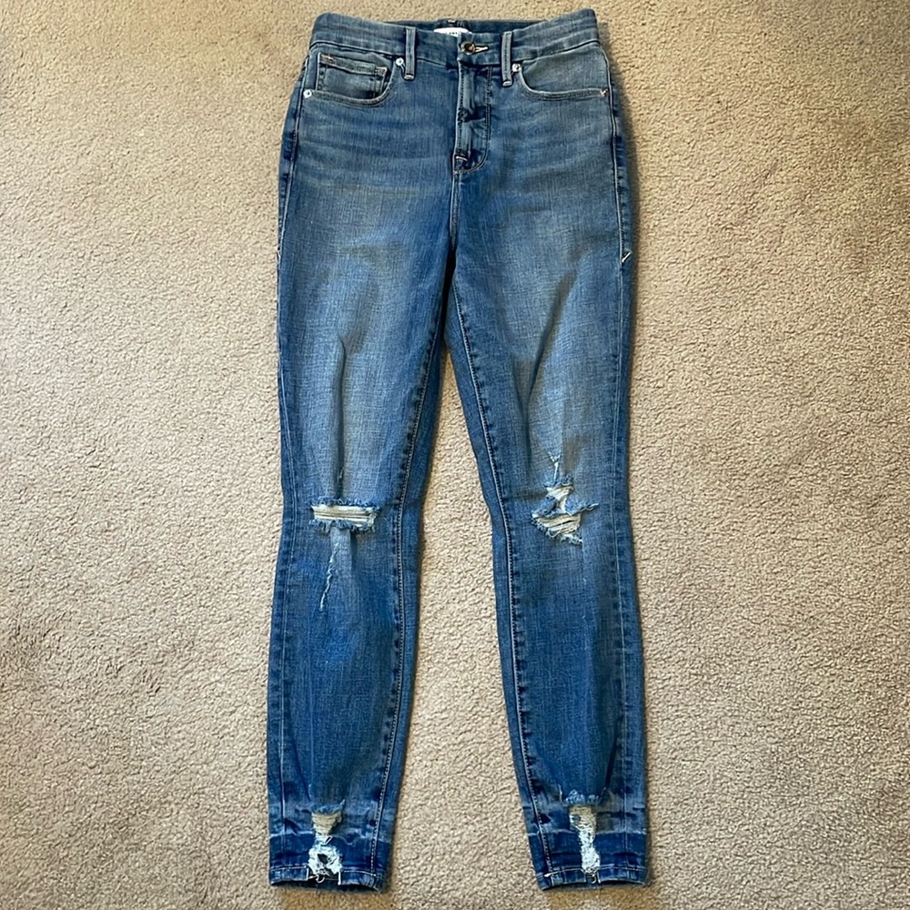 Good American good waist distressed jeans
